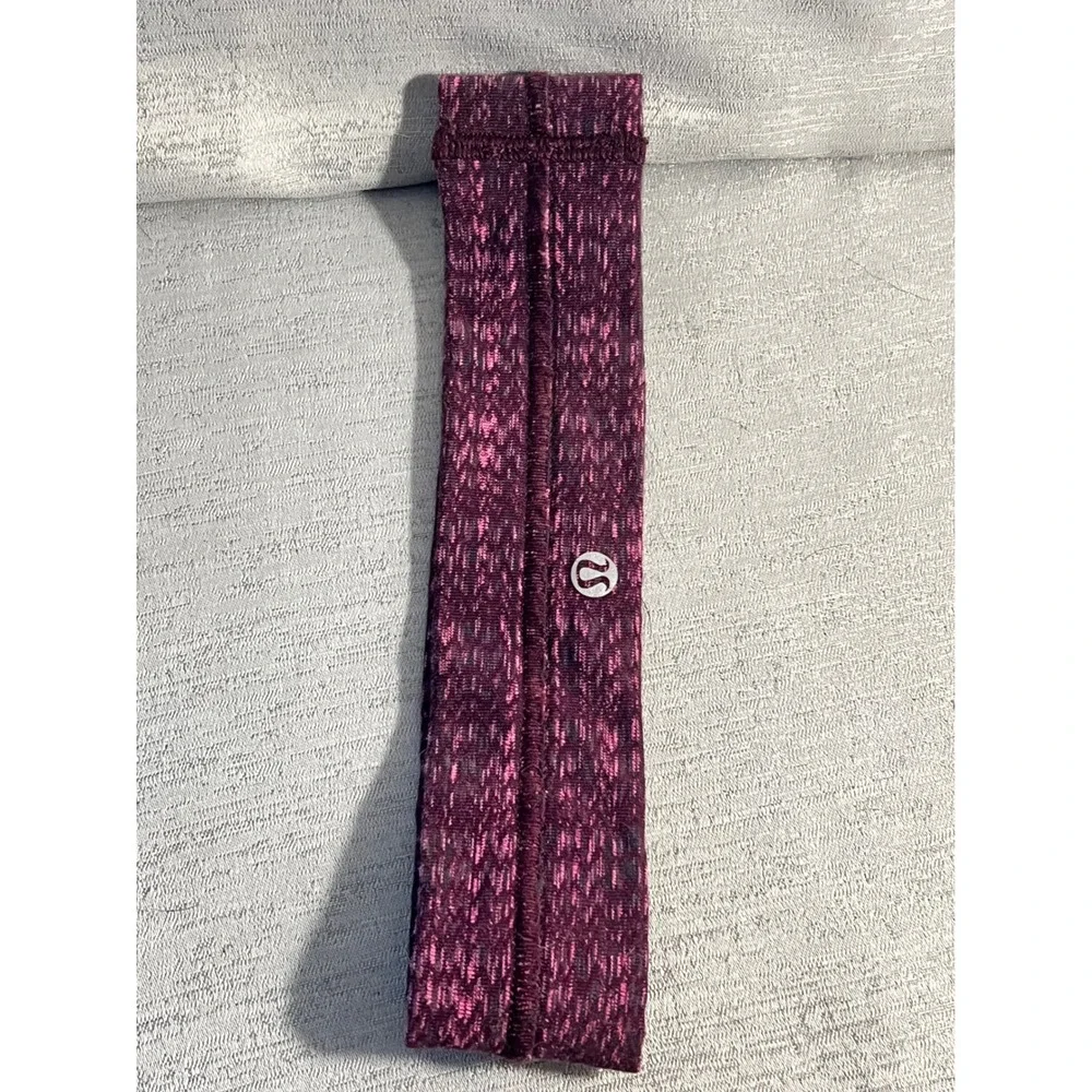 Lululemon Bang Buster Headband Purple Pink Space Dye Heather Wide Athletic Wrap